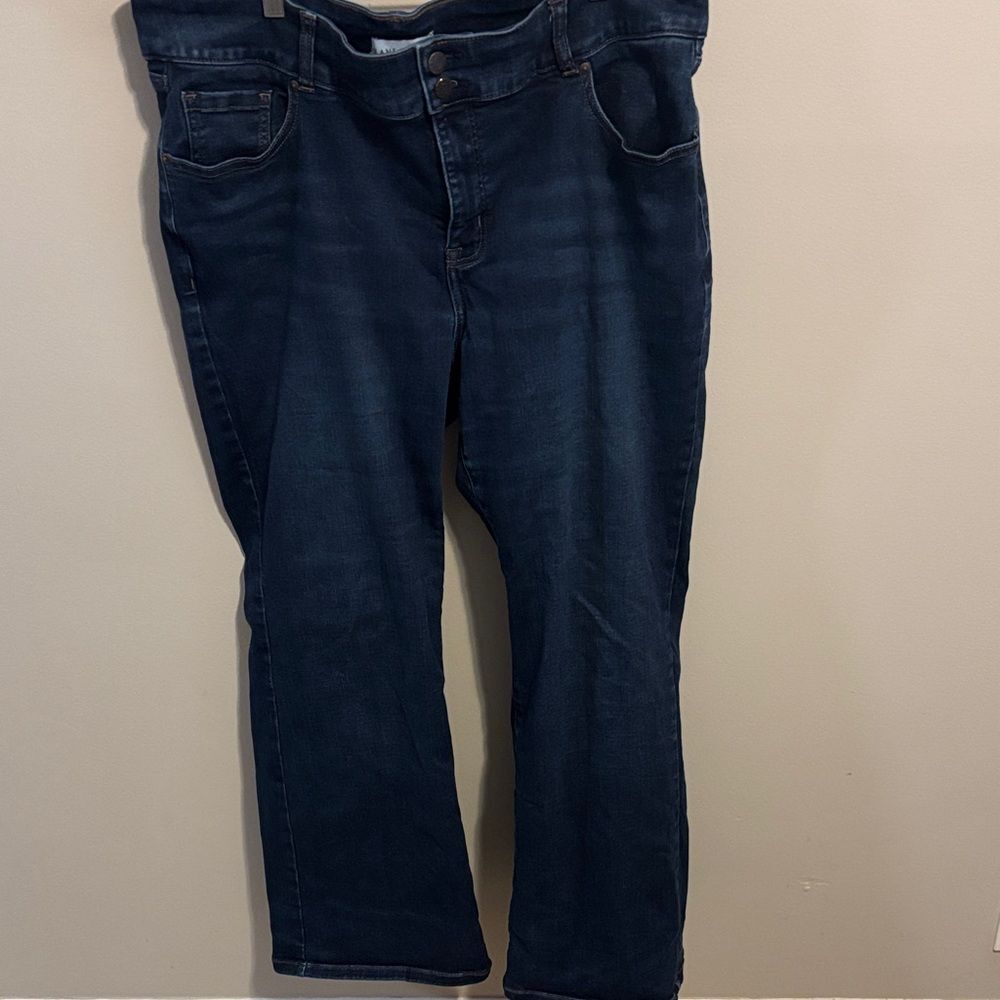Lane Bryant Dark Blue high rise bootcut jeans size 20